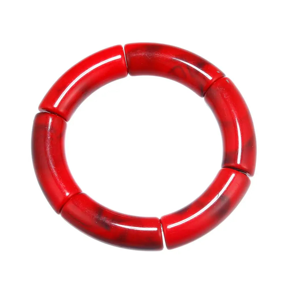 HIMBA COLOUR STACK SET – Vibrant Acrylic Beaded Charm Bracelets - Glow by Hellen African and Boho Jewelry African Home Decor Cultural Accessories